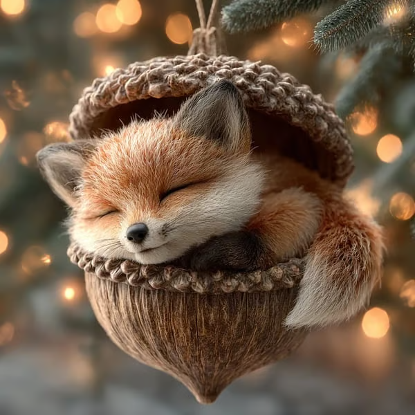 🔥Black Friday Pre-Sale - Up to 49% OFF!❤️🎁 Forest Animal Acorn Ornaments – Cozy Forest Christmas Ornaments