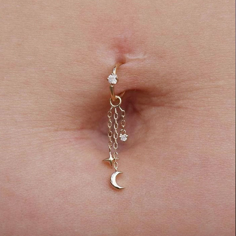 New S925 Sterling Silver Stylish Personality Single Diamond Pendant Earrings