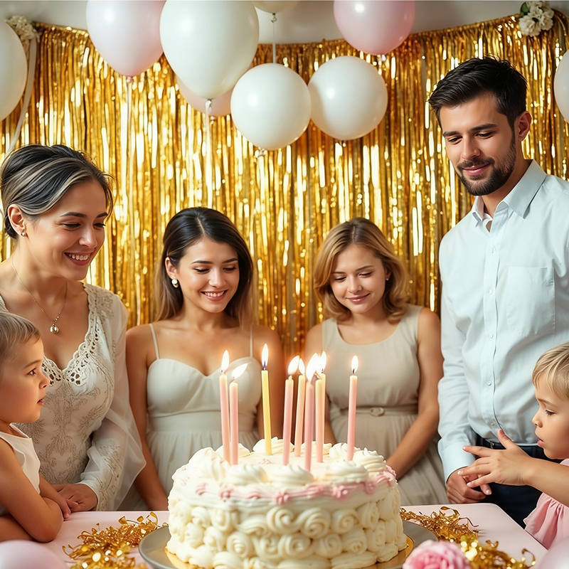 🎈 Metallic Balloon Tinsel Fringe - Suitable for birthday party backdrop decorations and wedding scene setup