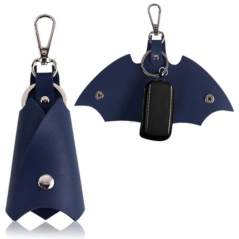 Leather Bat Keychain