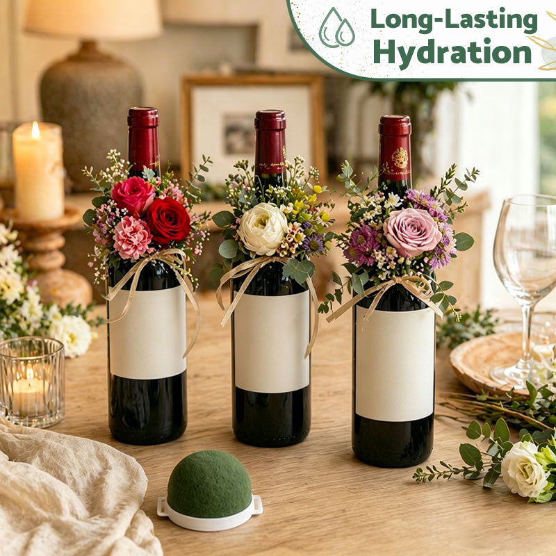 Mini Wine Bottle Floral Foam Holder