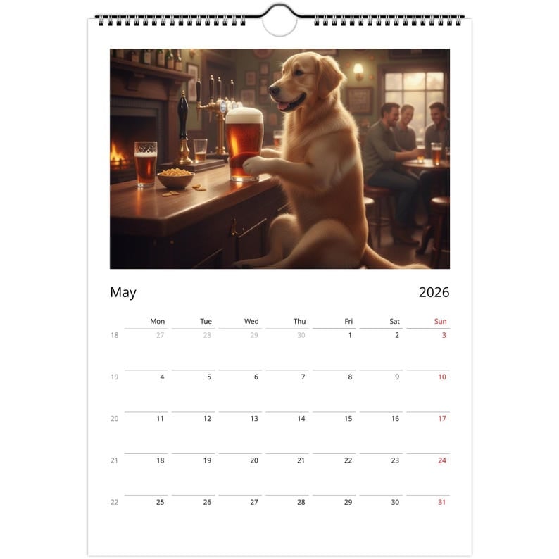 🎁Golden Retriever dog Calendar 2026 - Daily Activities