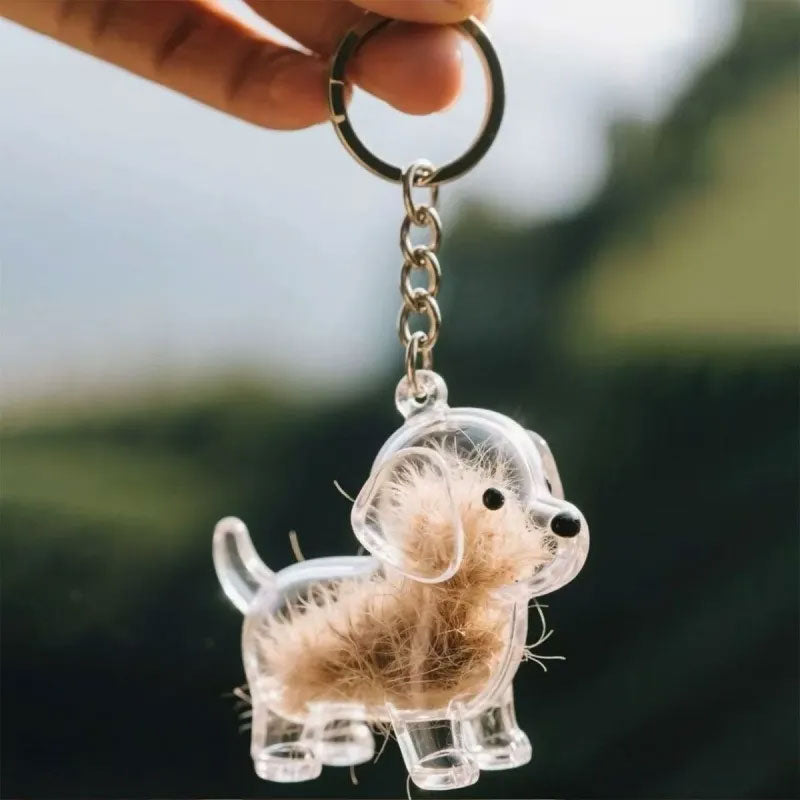 🐶Pet Hair Souvenir Pendant Keychain – Keep the Warmth of Your Companion💖✨
