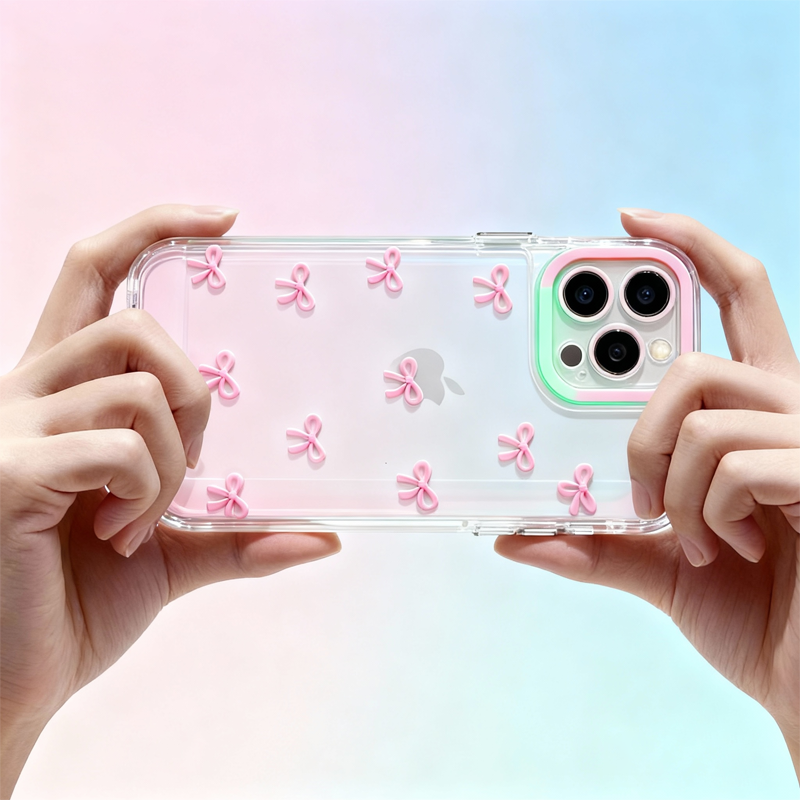 🎀 Light-Up Butterfly Bow Shockproof Phone Case