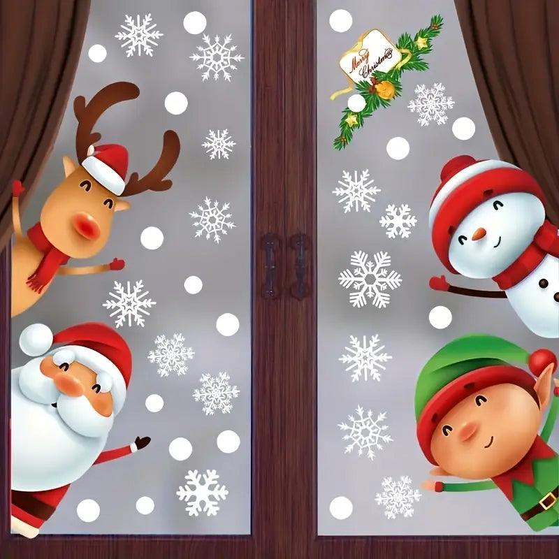 Festive Christmas Window Clings