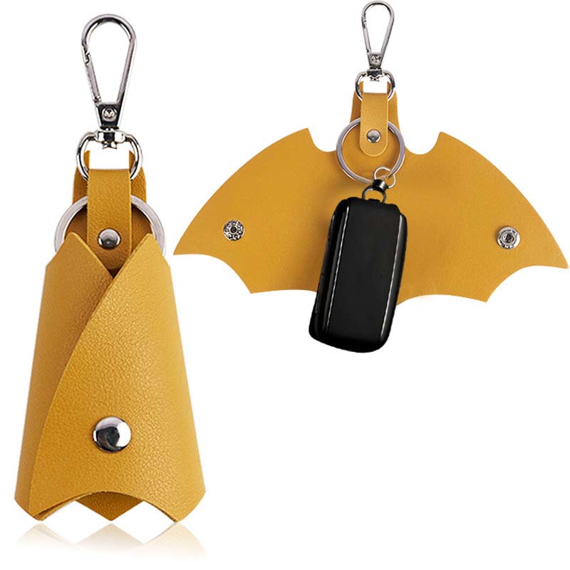 Leather Bat Keychain