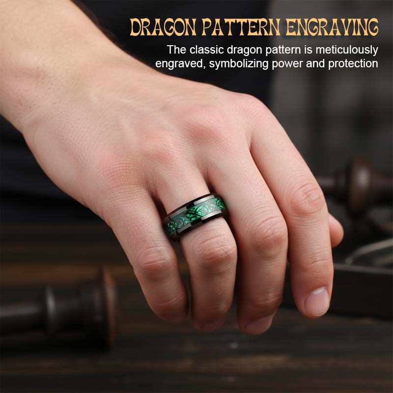 ✨Dragon Pattern Titanium Steel Ring｜A Symbol of Texture and Power✨