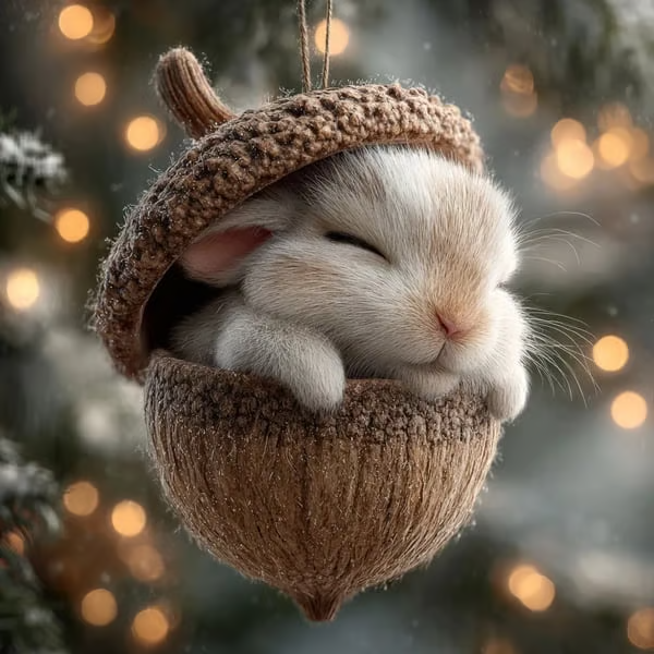 🔥Black Friday Pre-Sale - Up to 49% OFF!❤️🎁 Forest Animal Acorn Ornaments – Cozy Forest Christmas Ornaments