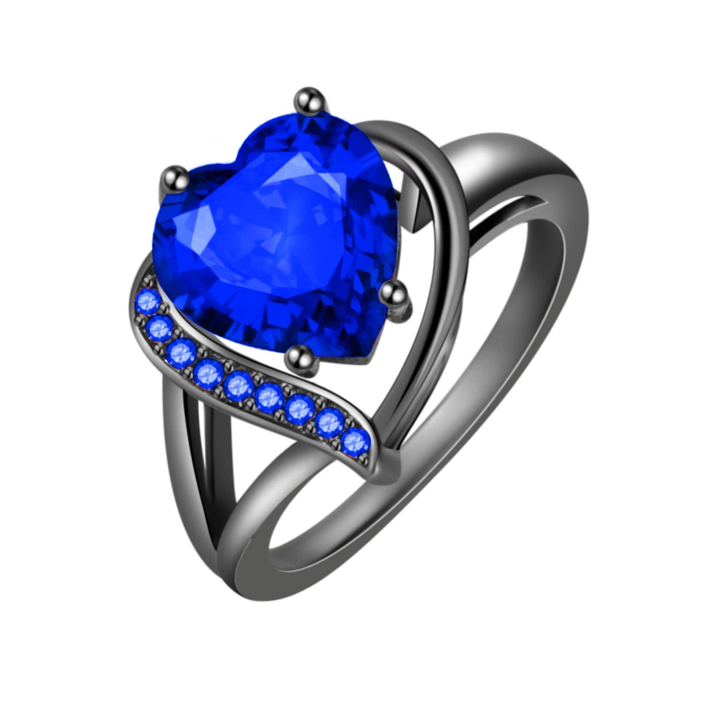 Colorful Heart-Shaped Zircon Ring✨