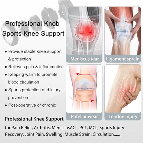 Adjustable Compression Knee Support – Knob Design + Patella