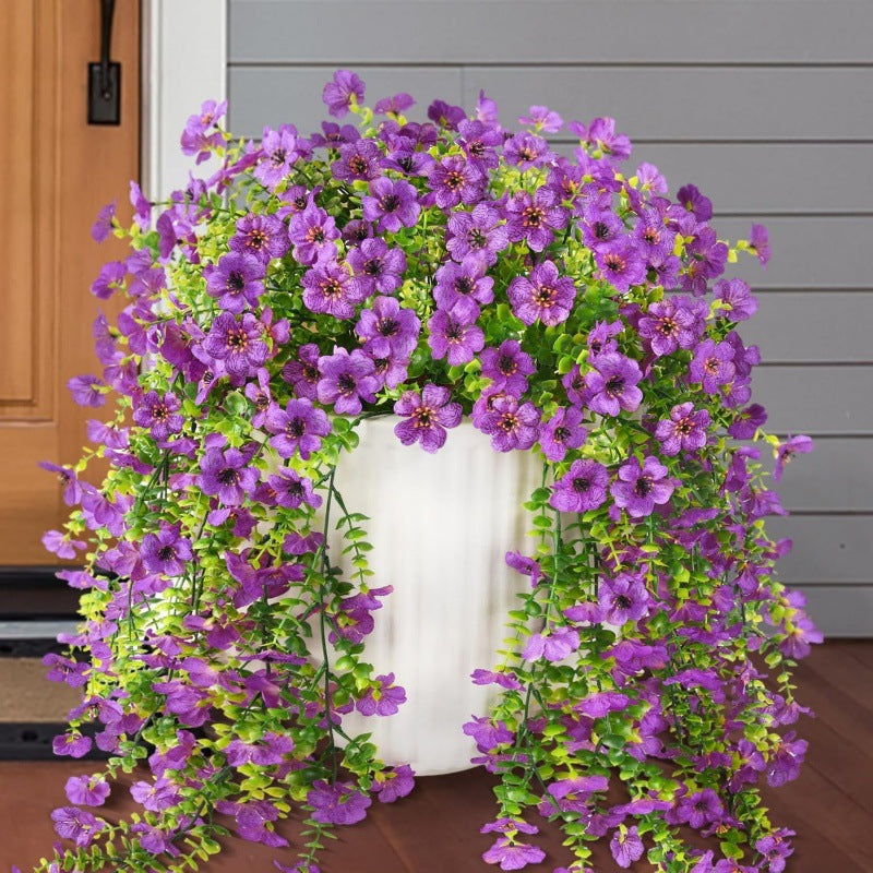 Outdoor cascading daisy and eucalyptus flowers – UV-resistant