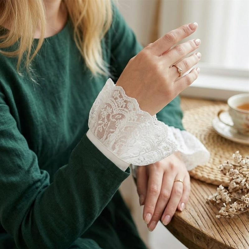 French Vintage-Style Lace Faux Cuffs
