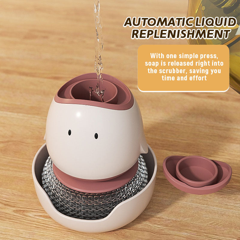 🍳 Cute Automatic Press Pot Brush