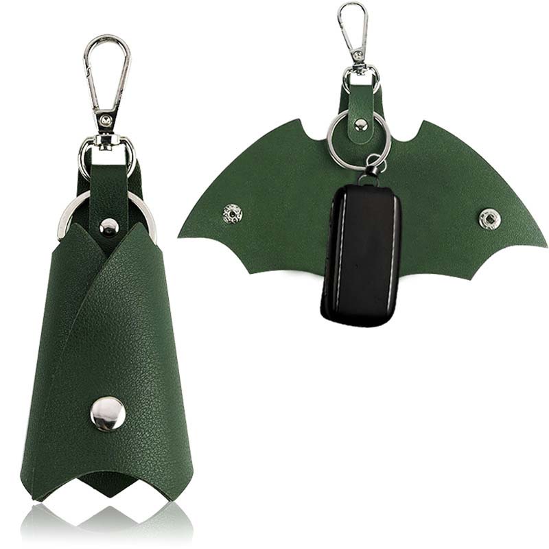 Leather Bat Keychain