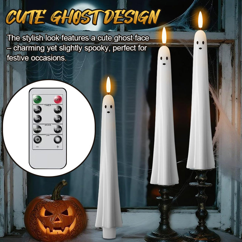 Remote Control Ghost Face 3D Flashing Candle Light
