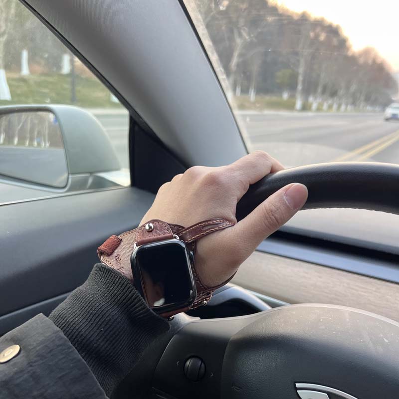 Sports Cycling Watch Strap（vegetable tanned leather）