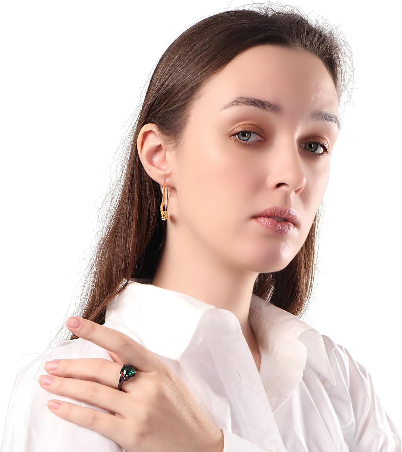 Colorful Heart-Shaped Zircon Ring✨