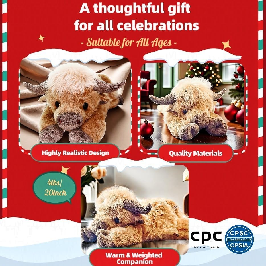 🔥 Last day 49% OFF 🎁Cute plush toy in the shape of a highland cow