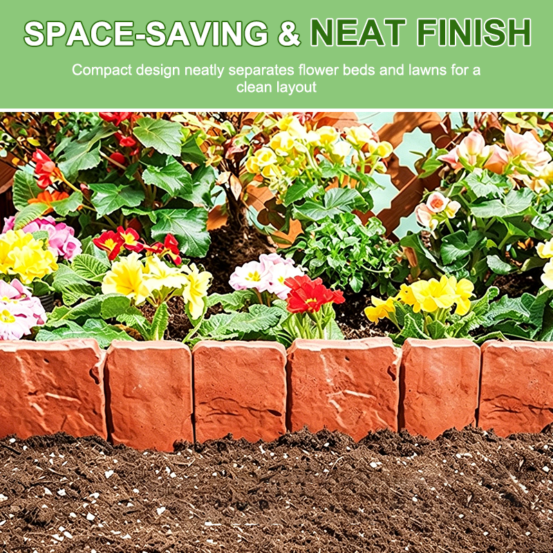 Instant Curb-Appeal Stone-Look Border Panels