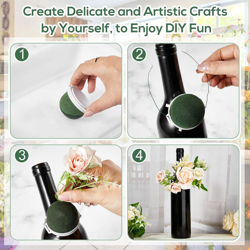 Mini Wine Bottle Floral Foam Holder