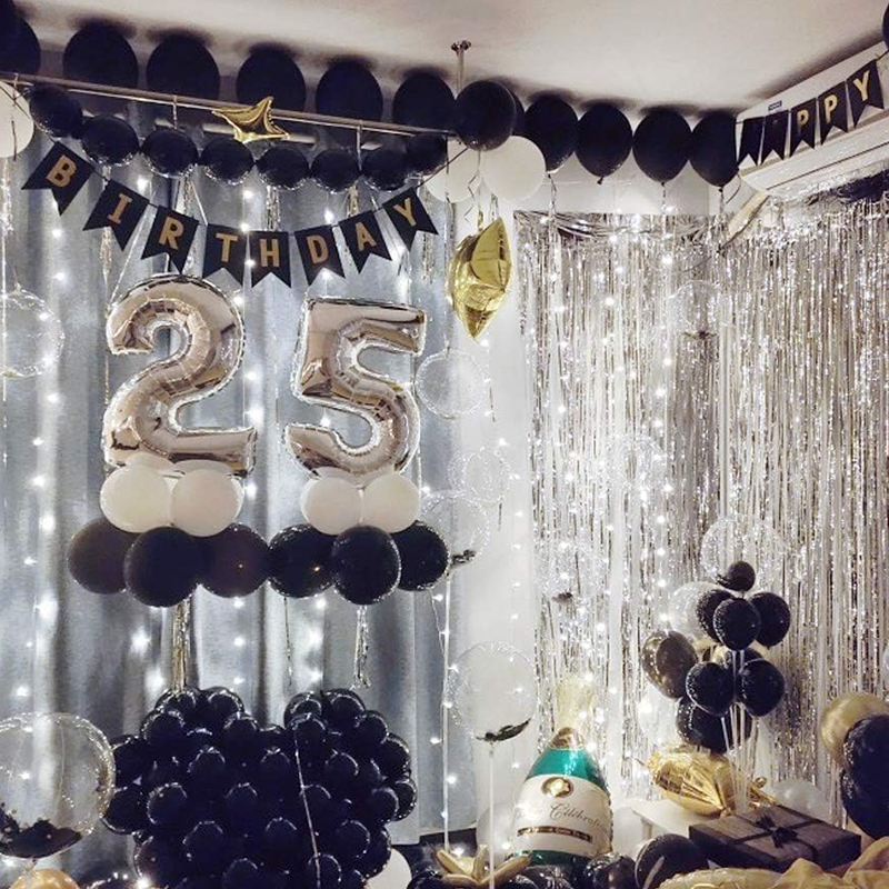 🎈 Metallic Balloon Tinsel Fringe - Suitable for birthday party backdrop decorations and wedding scene setup