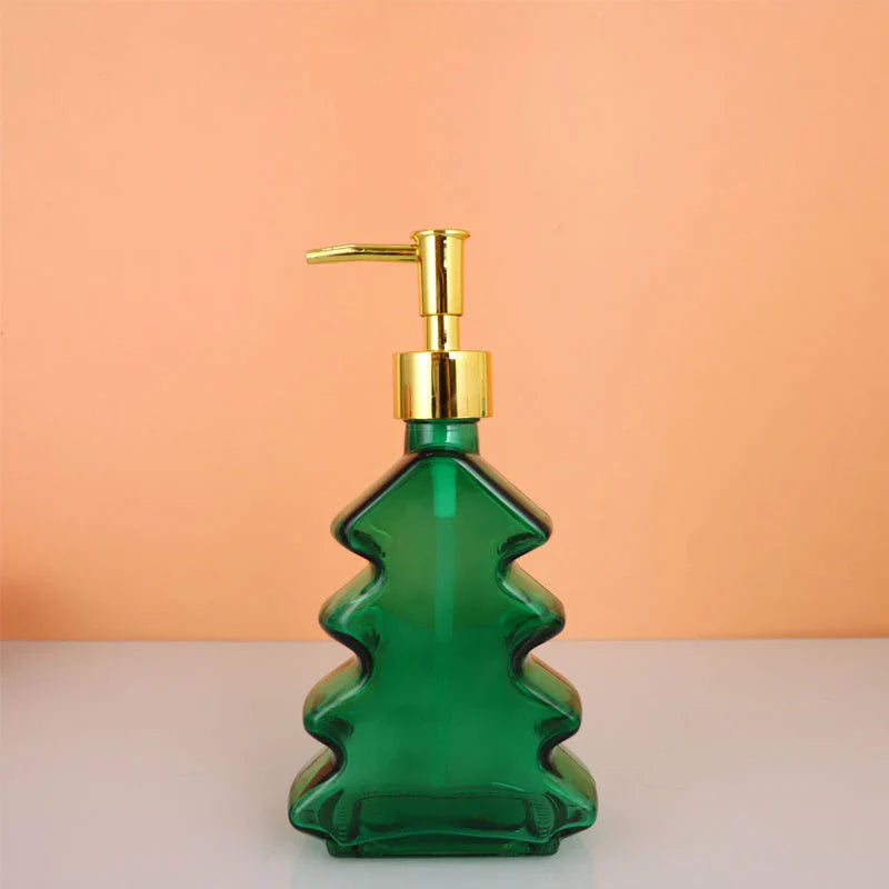 Christmas Tree Glass Soap Dispenser
