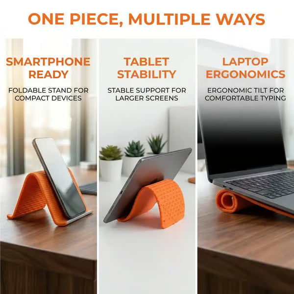 💻📱Flexible Silicone Phone Stand with Aluminum