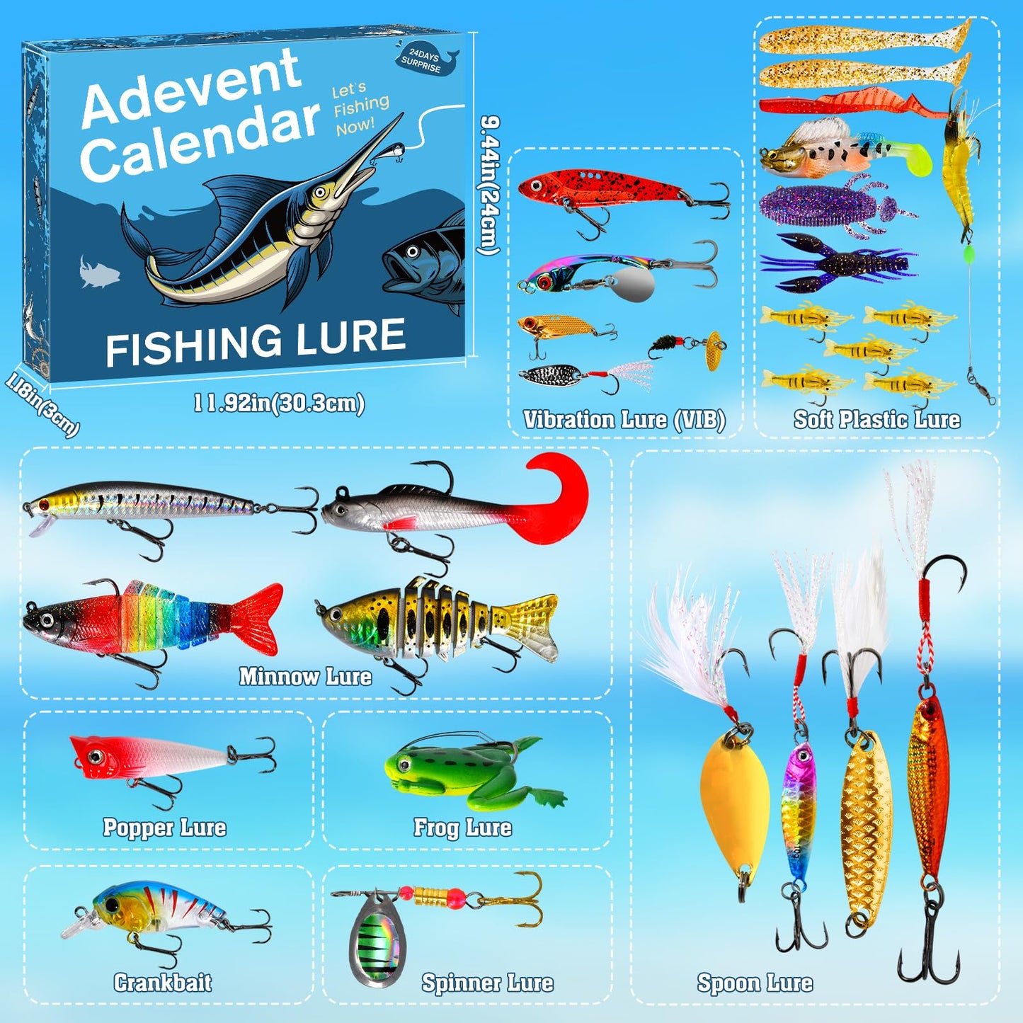 Advent Calendar 2025 Fishing Lure Set