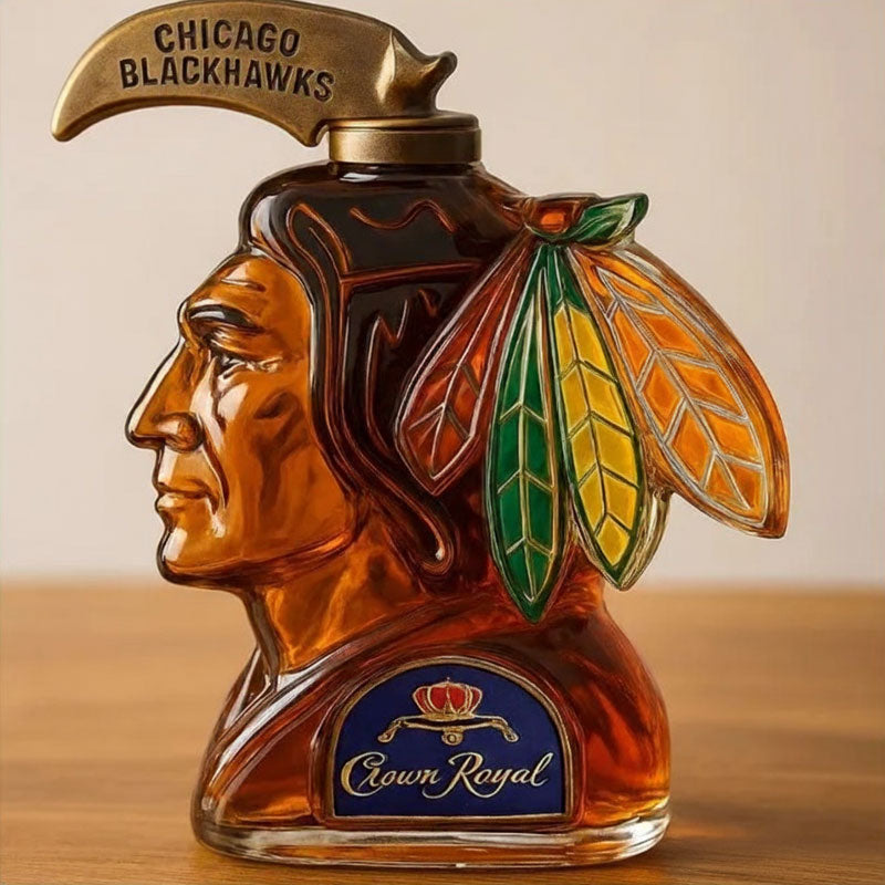 Glass Bottle With Wine In The Shape Of A Human Head