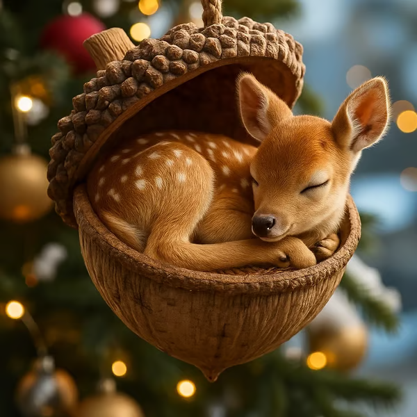 🔥Black Friday Pre-Sale - Up to 49% OFF!❤️🎁 Forest Animal Acorn Ornaments – Cozy Forest Christmas Ornaments