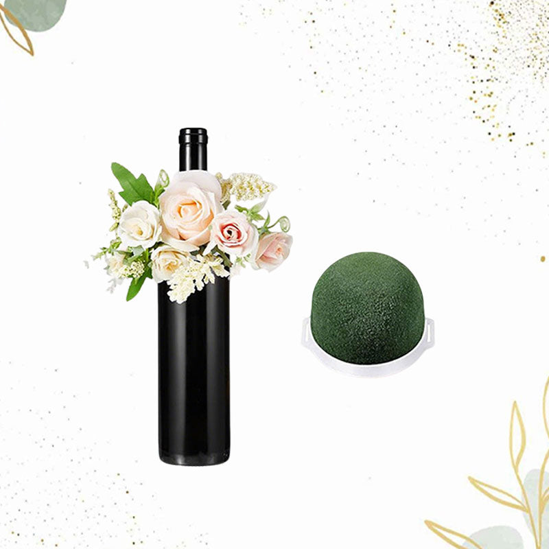 Mini Wine Bottle Floral Foam Holder