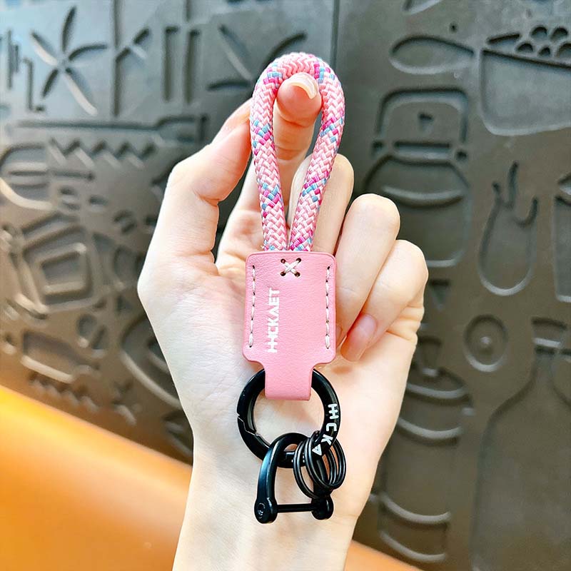 Cowhide Handmade Simple Luxury Car Keychain
