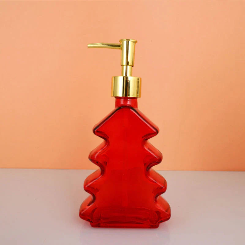 Christmas Tree Glass Soap Dispenser