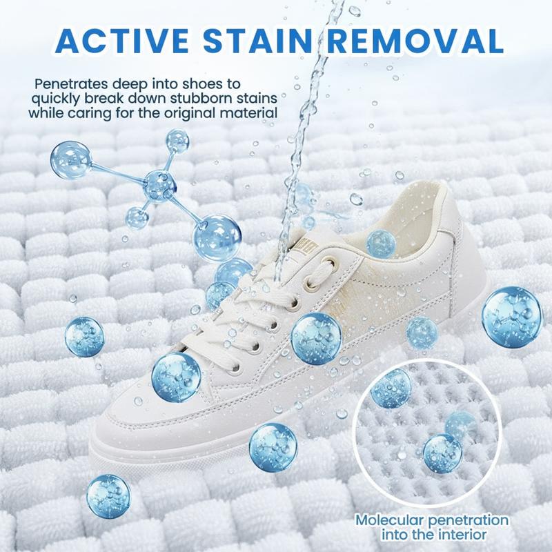 No-Wash Shoe & Leather Cleaner Cream – Stain Remover with Sponge, Works on Sneakers, Leather & Car Interiors