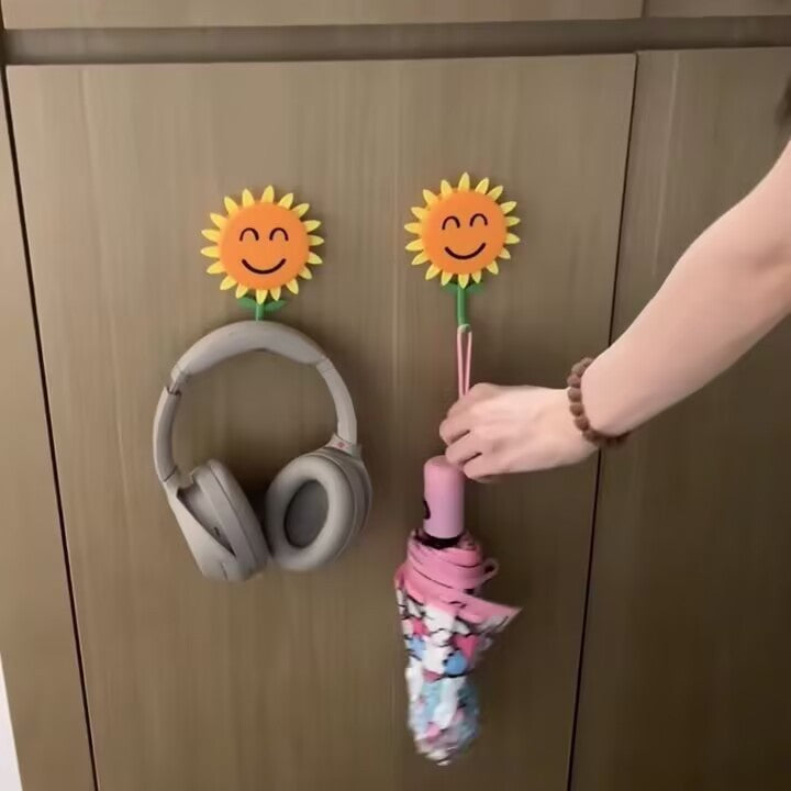 Smiling Sunflower Wall Hook