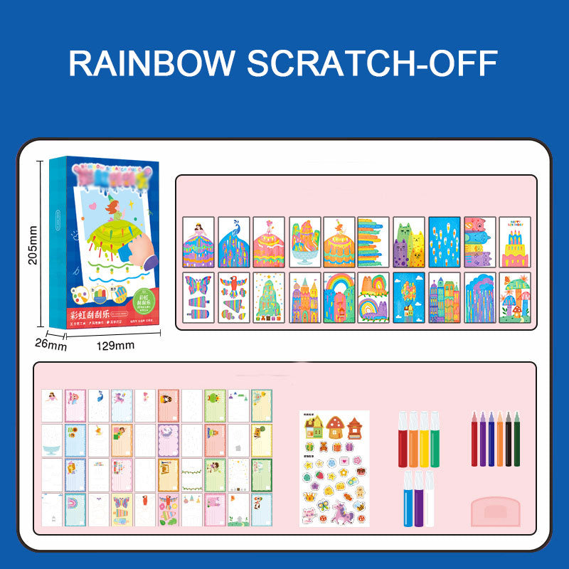 🎨 Rainbow Dotted Scratch-Off Paper Set ✨