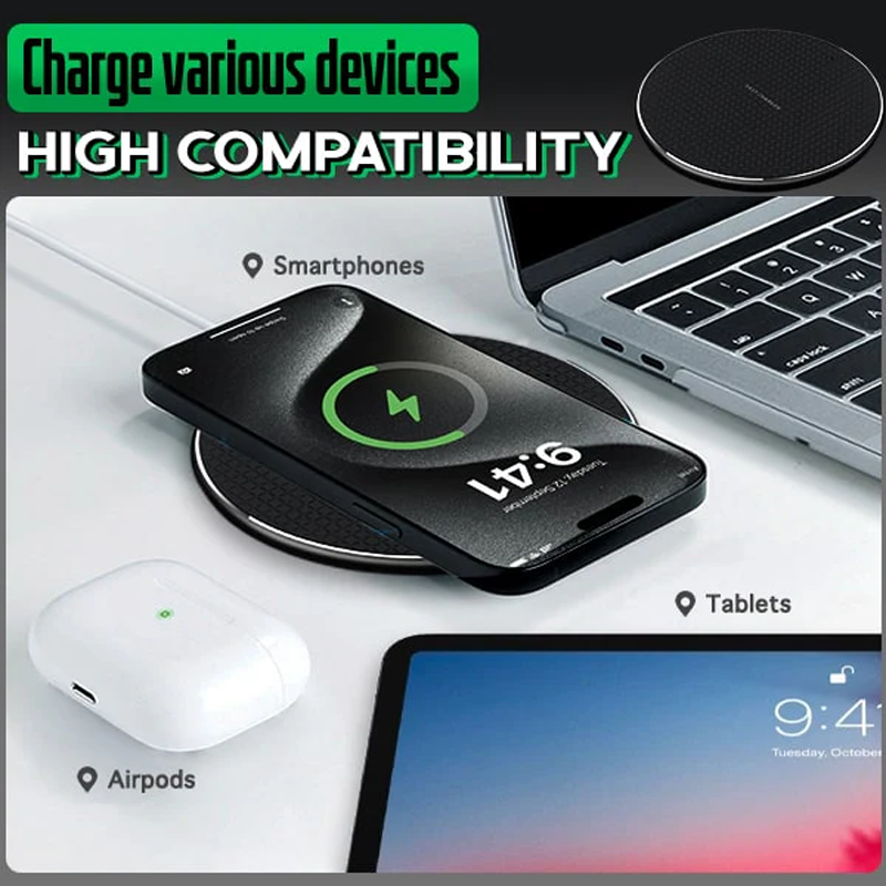 15W Fast Charging Wireless Charger Pad