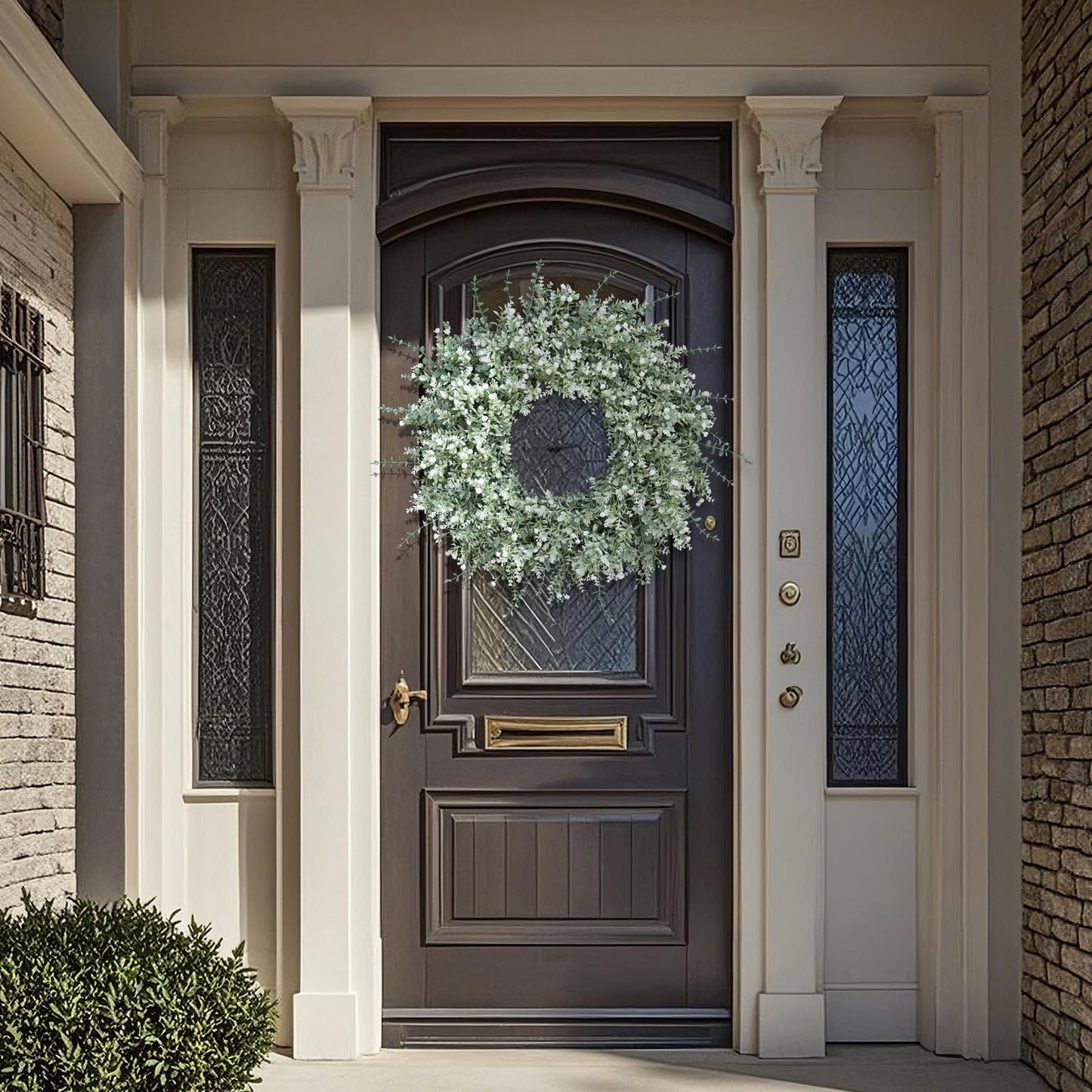 Artificial Floral Door Wreath (Eucalyptus, Lavender, & Baby's Breath)