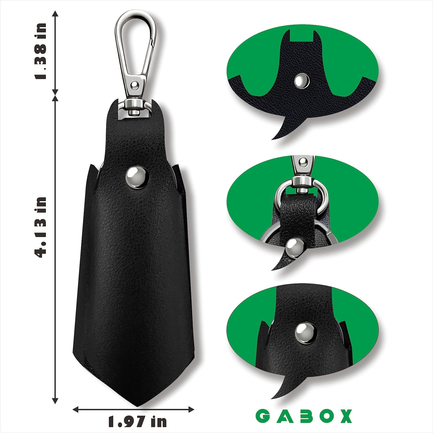 Leather Bat Keychain