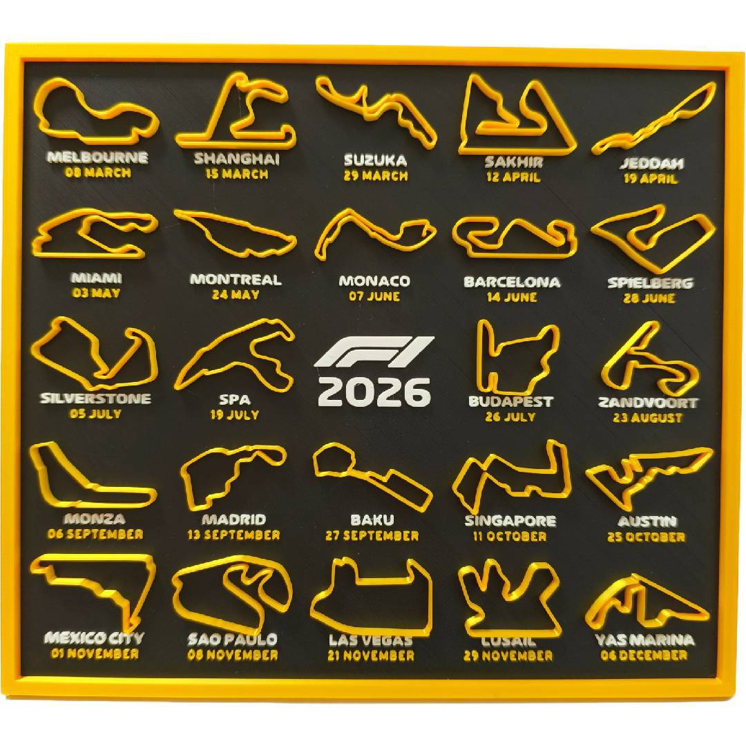 🏎️LAST DAY SALE – 49% OFF📅Formula 1 Calendar 2026 F1