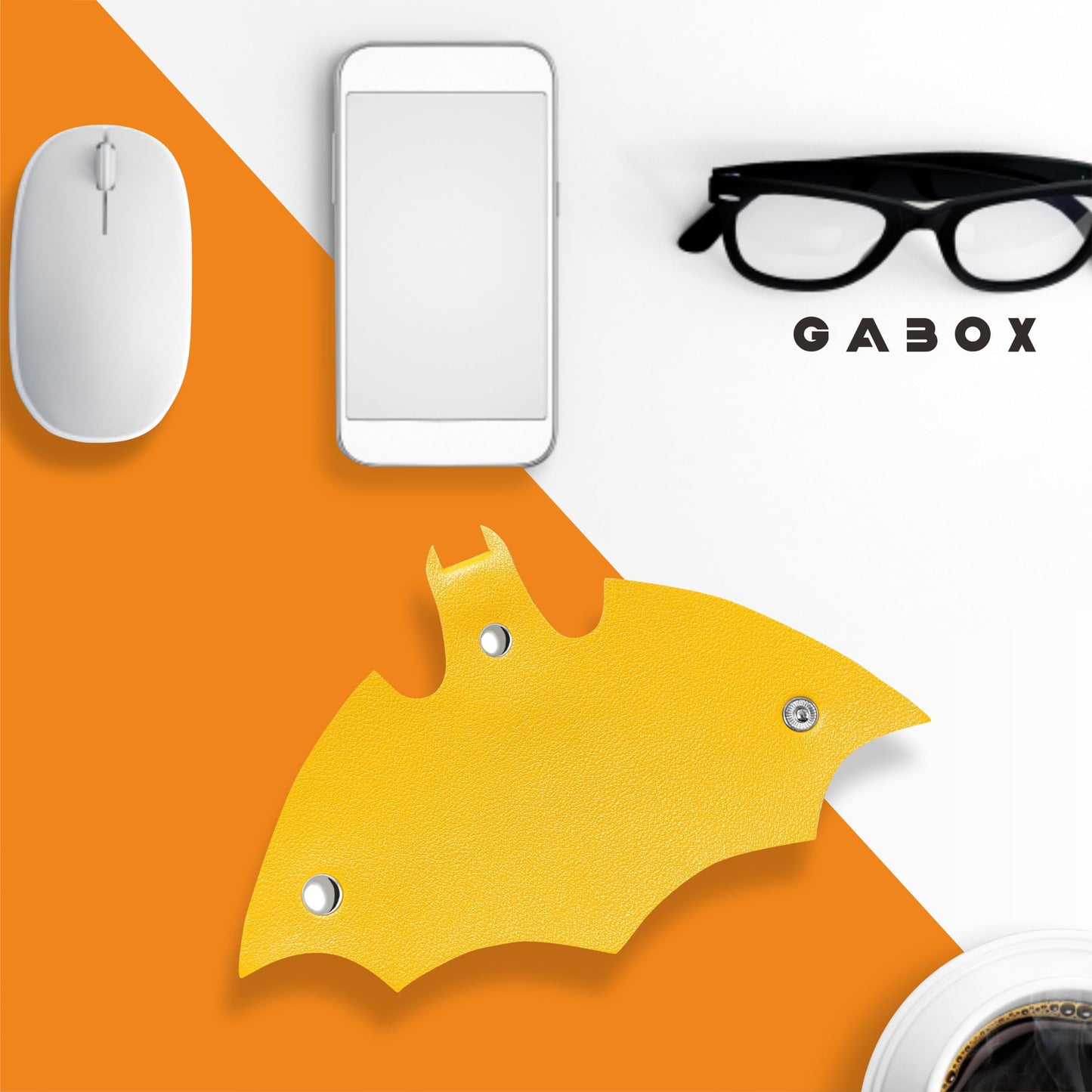 Leather Bat Keychain