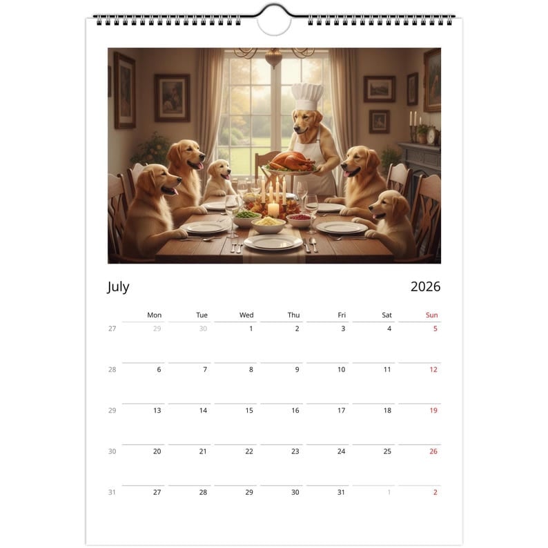 🎁Golden Retriever dog Calendar 2026 - Daily Activities