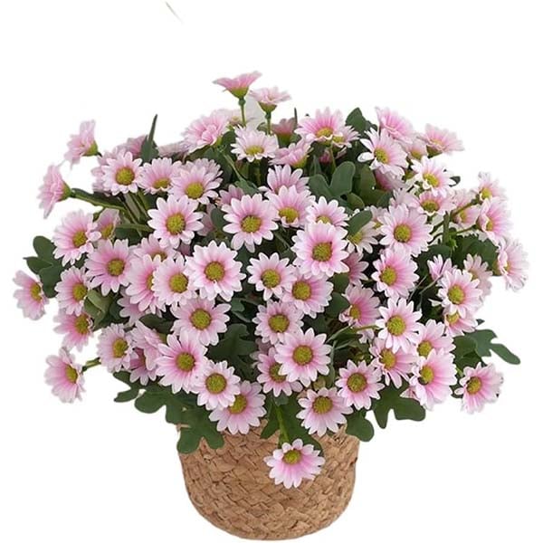 💥 Artificial Outdoor Sunset Mums Flowers - UV resistant, Waterproof, Windproof