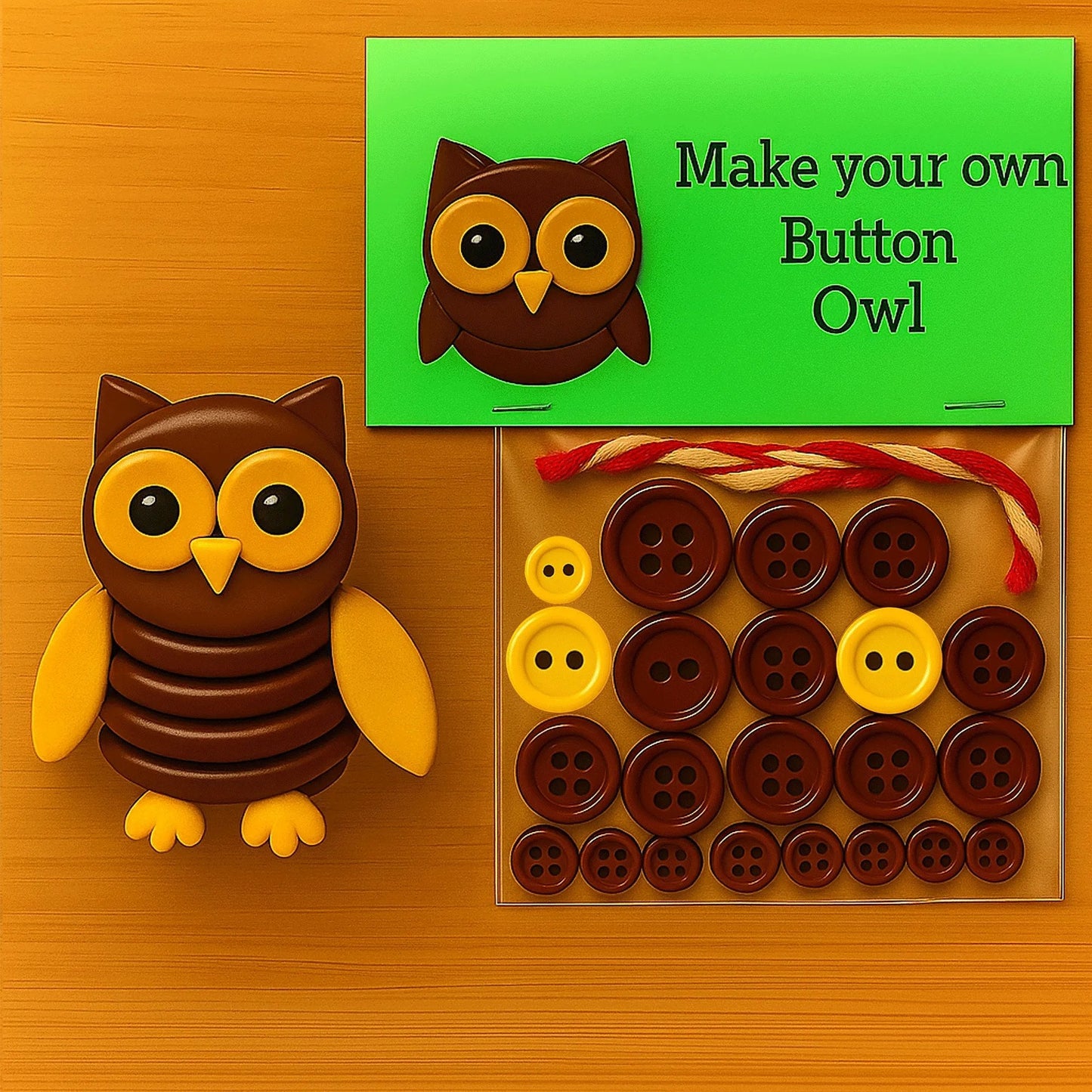 🔥Last Day 49% OFF - DIY Button Highland Animal Cow Craft Kit
