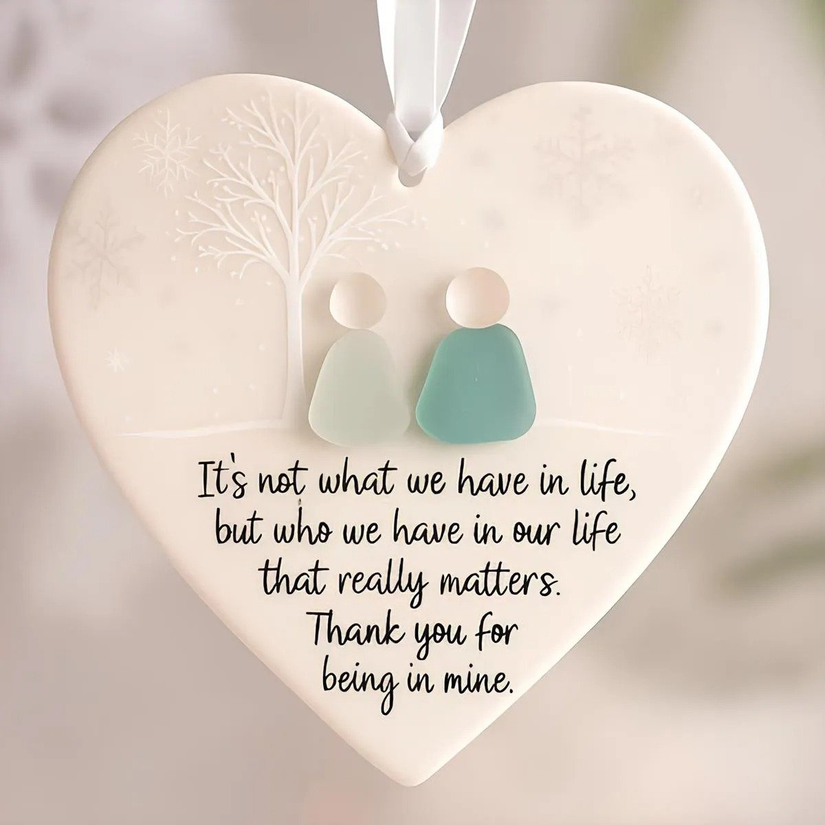 Heart-Shaped Sea Glass Friendship Decor🌊✨
