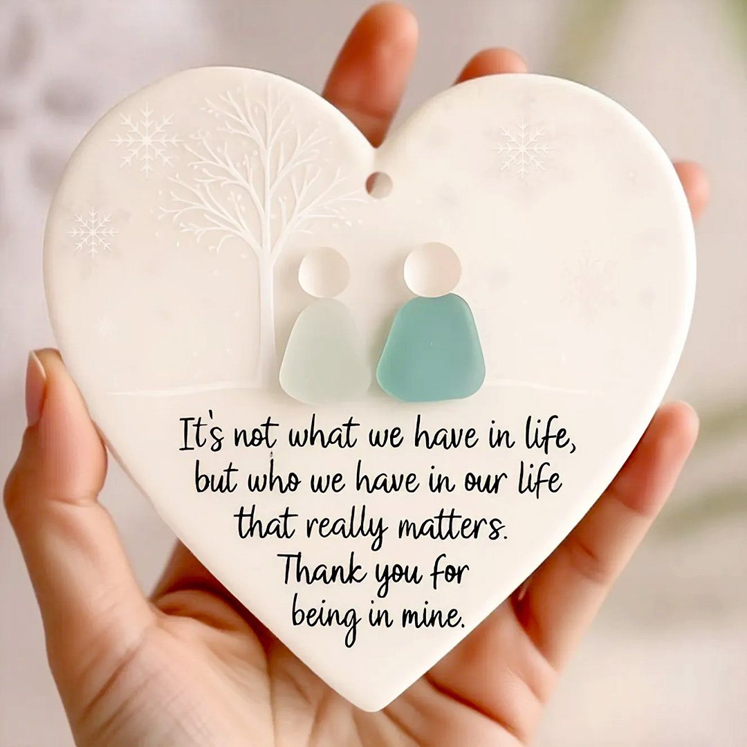 Heart-Shaped Sea Glass Friendship Decor🌊✨