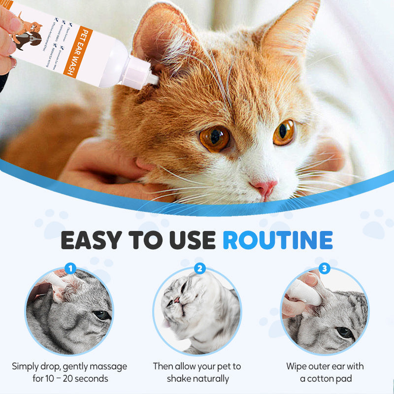 🐾 Buy 2, get 1 free! ✨ Pet ear cleaning solution – a gentle formula with soothing aloe vera for dogs and cats, preventing infections and unpleasant odours 🌿👂