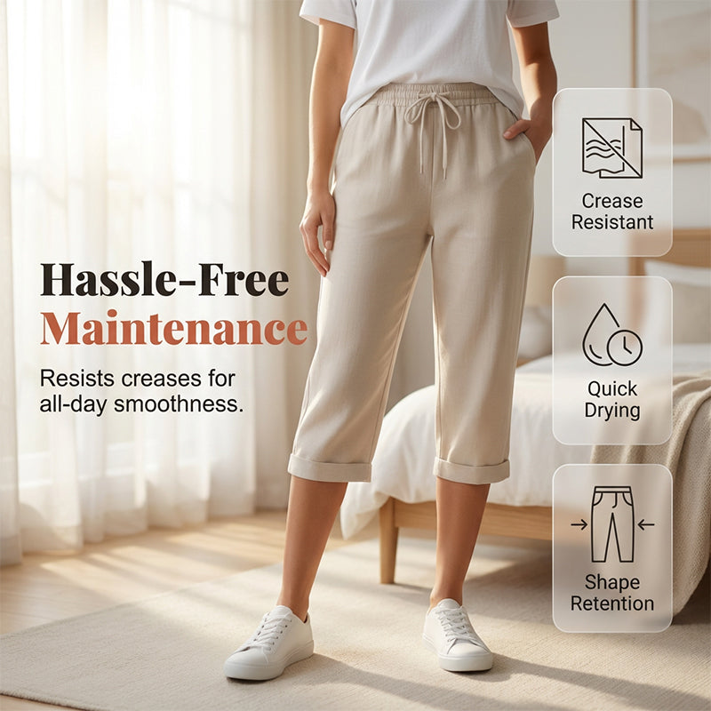 ⏳ONLY $15.99⏰Women's Casual Cotton Linen Capris