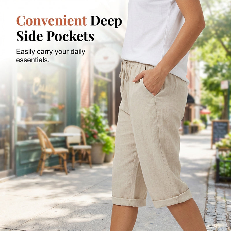 ⏳ONLY $15.99⏰Women's Casual Cotton Linen Capris