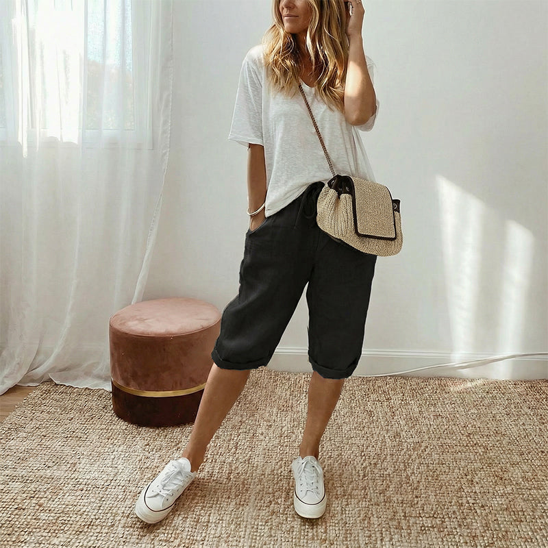 ⏳ONLY $15.99⏰Women's Casual Cotton Linen Capris